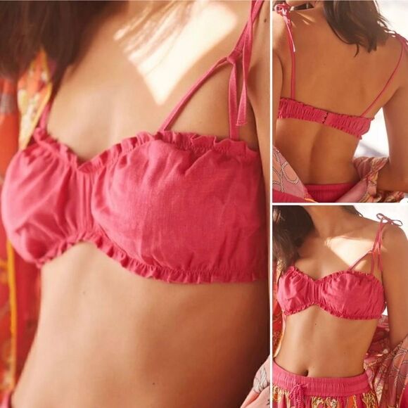 NWT Anthropologie Ruched Sweetheart Bralette - Picture 1 of 12